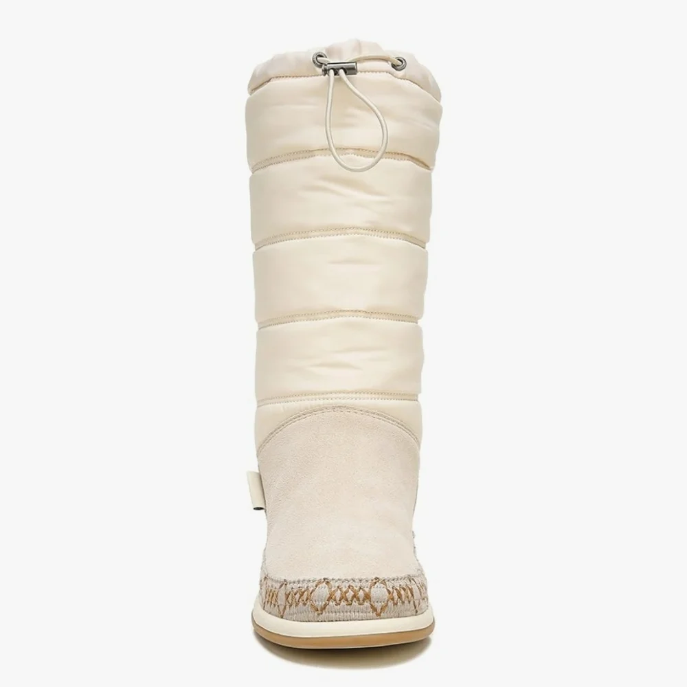 Zodiac Cream Winter Puffer & Suede Tall Boots